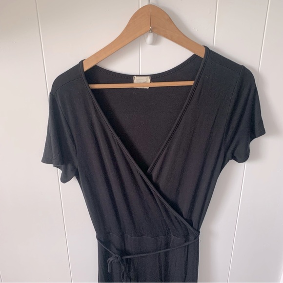 Black maxi wrap dress - Picture 4 of 4